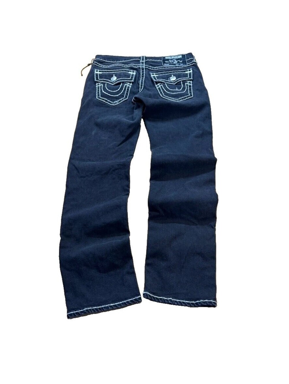 True Religion Ricky Super T Jeans 30x31 Black White Stitch